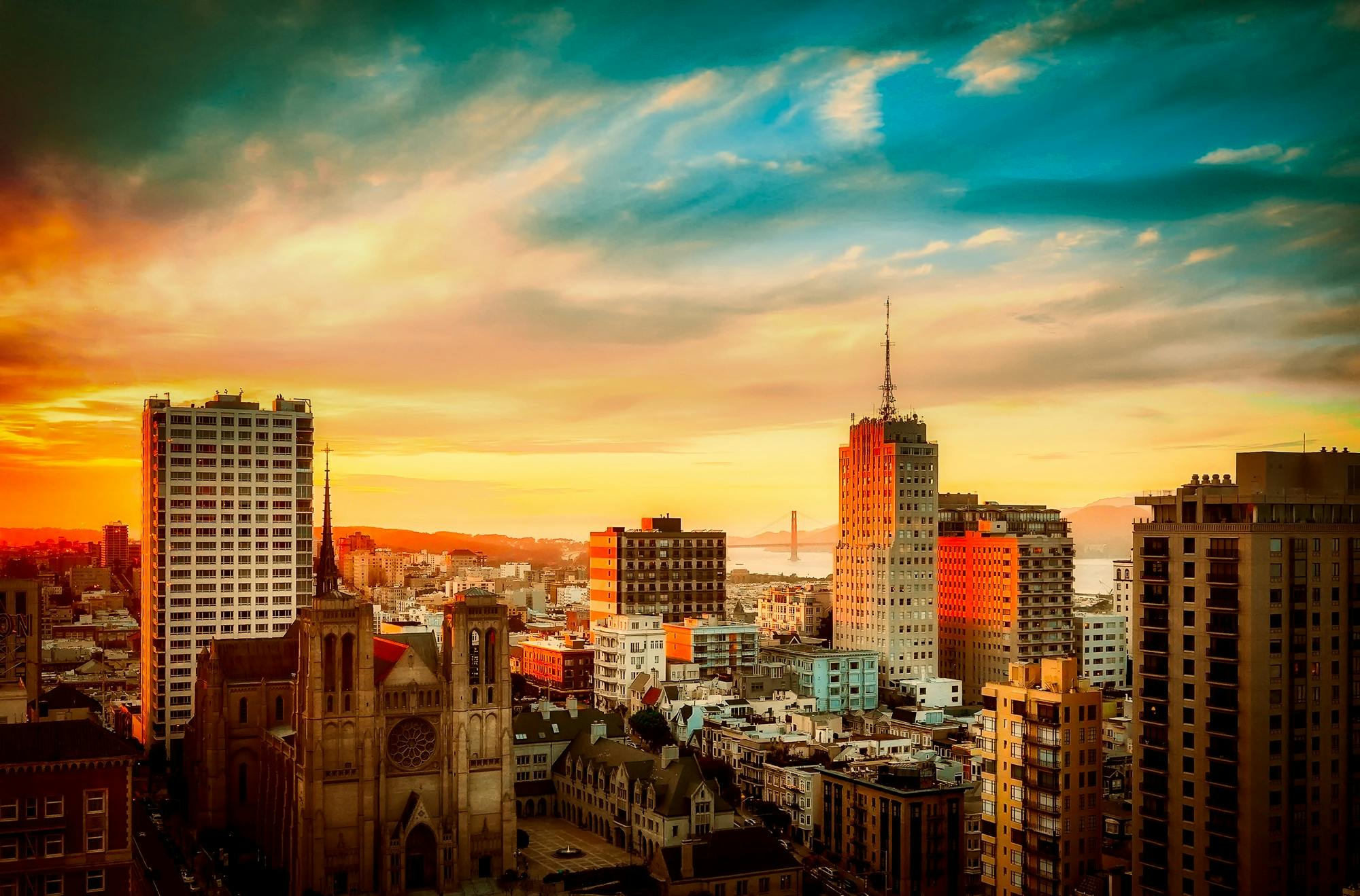 Scenic American landscape for travel